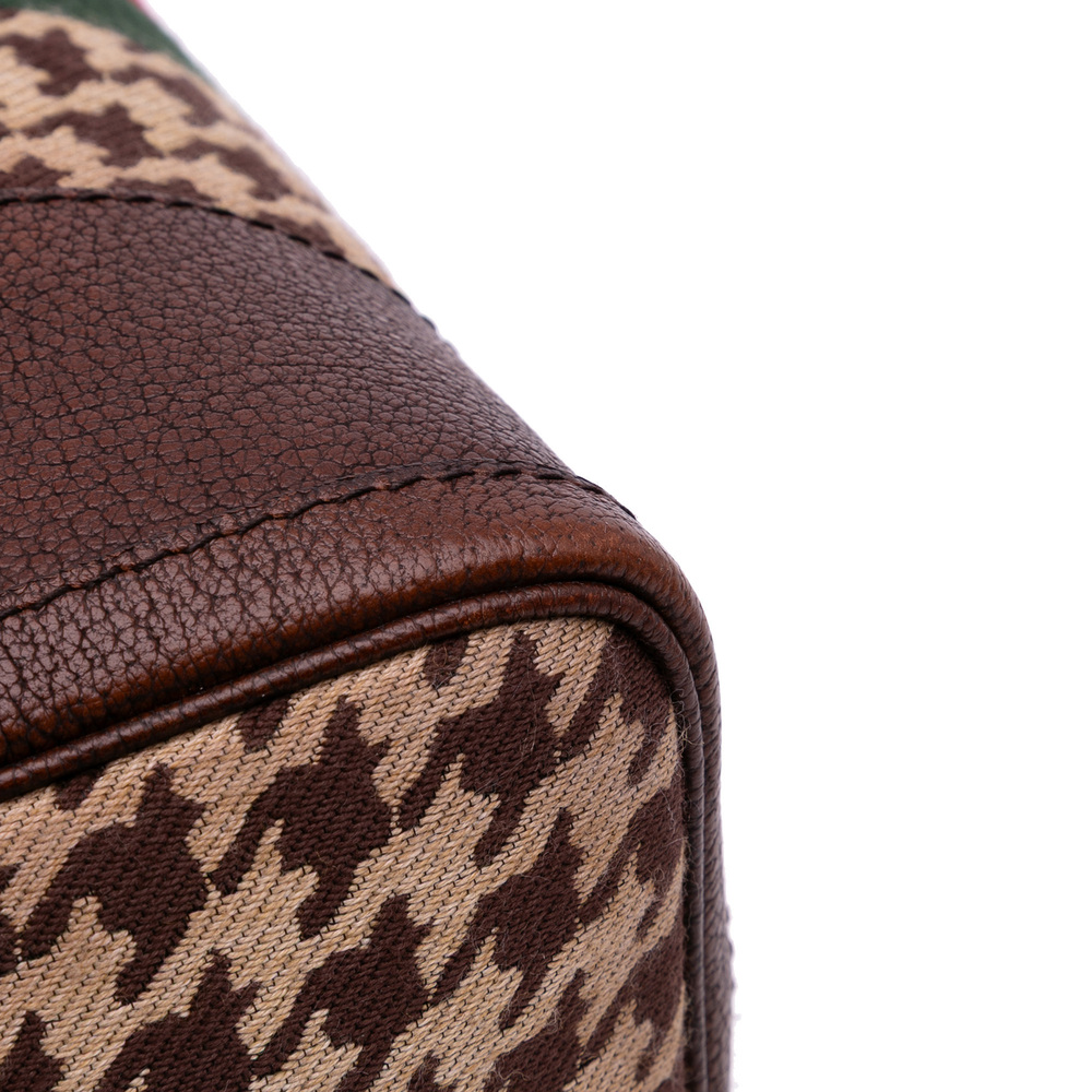 Pre-Loved Gucci Cotton Seventies Web Boston Bag - Picture 10 of 11